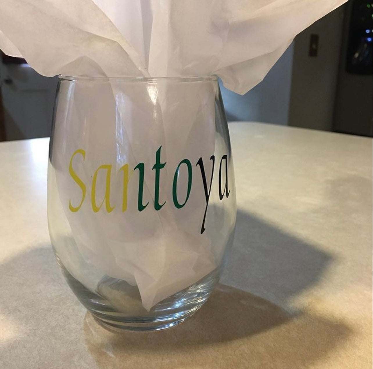 Personalized Stemless Wine Glass