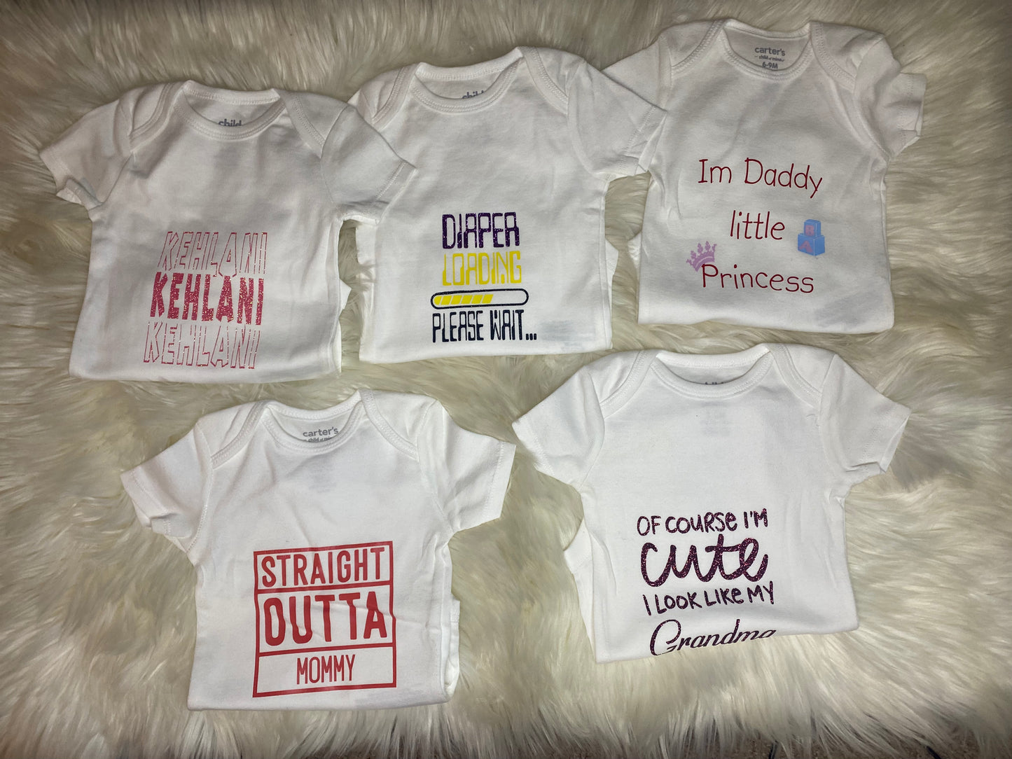 Personalized Baby Onesies & Blanket