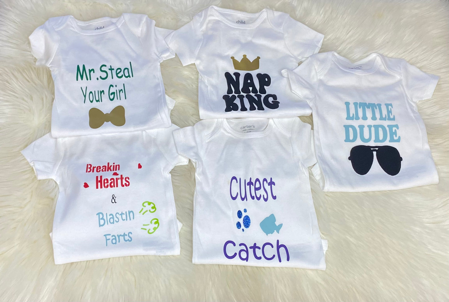 Personalized Baby Onesies & Blanket