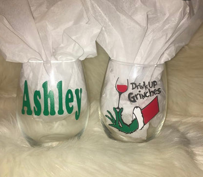 Personalized Stemless Wine Glass