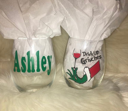 Personalized Stemless Wine Glass