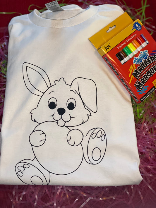 Coloring Washable T Shirt with Washable Markers