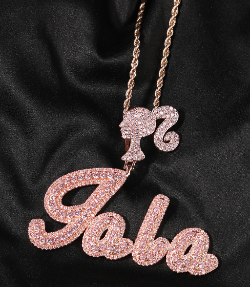 Icy Custom Cursive Letter Name Necklace